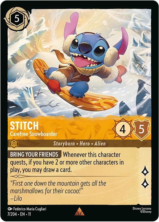 Stitch - Carefree Snowboarder (7/204) [Winterspell] | Gamers Paradise