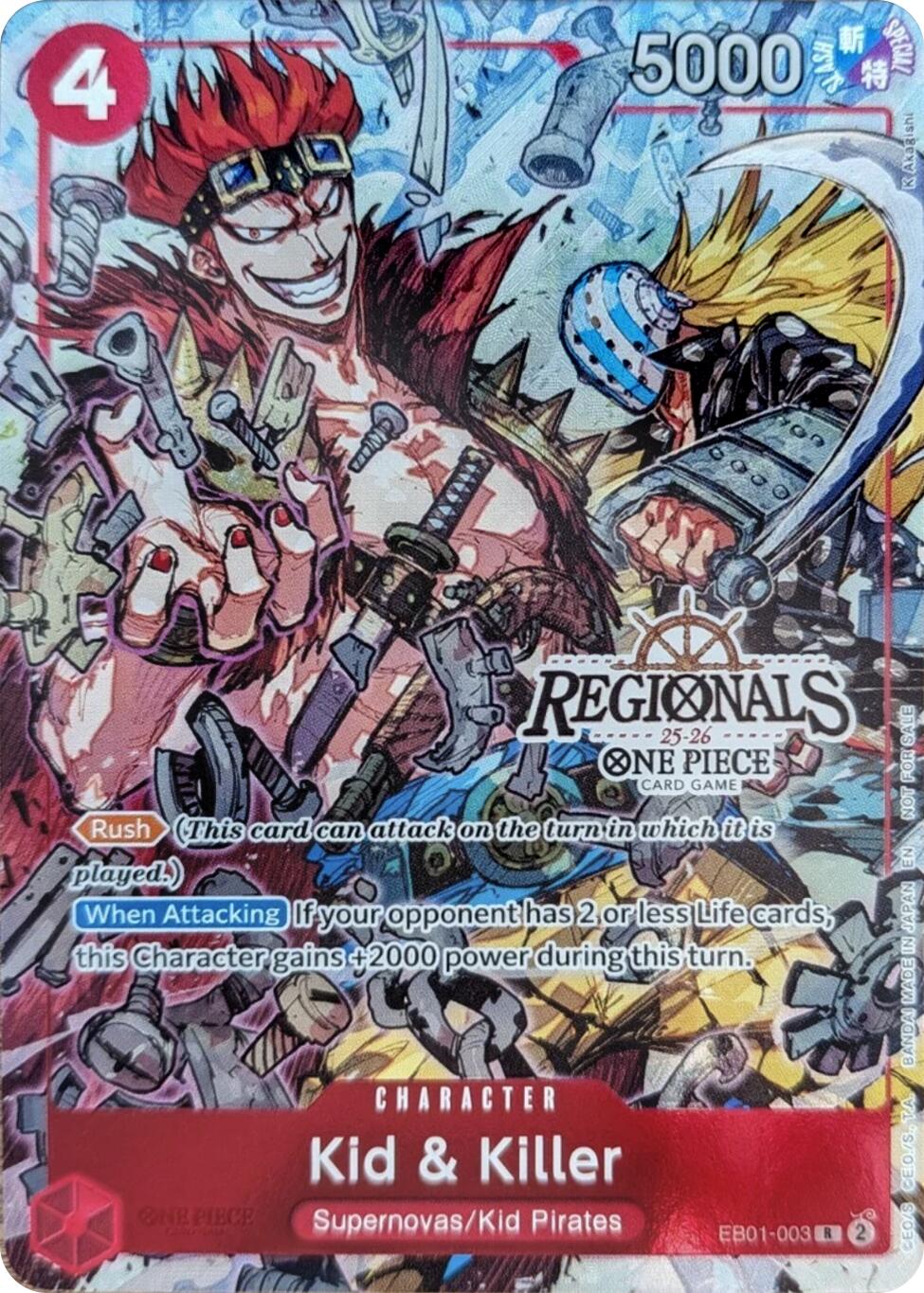 Kid & Killer (CS 25-26 Regionals Textured Chase Promo) [One Piece Promotion Cards] | Gamers Paradise