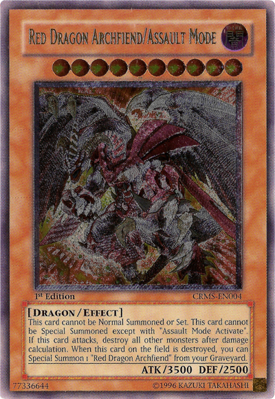 Red Dragon Archfiend/Assault Mode [CRMS-EN004] Ultimate Rare | Gamers Paradise