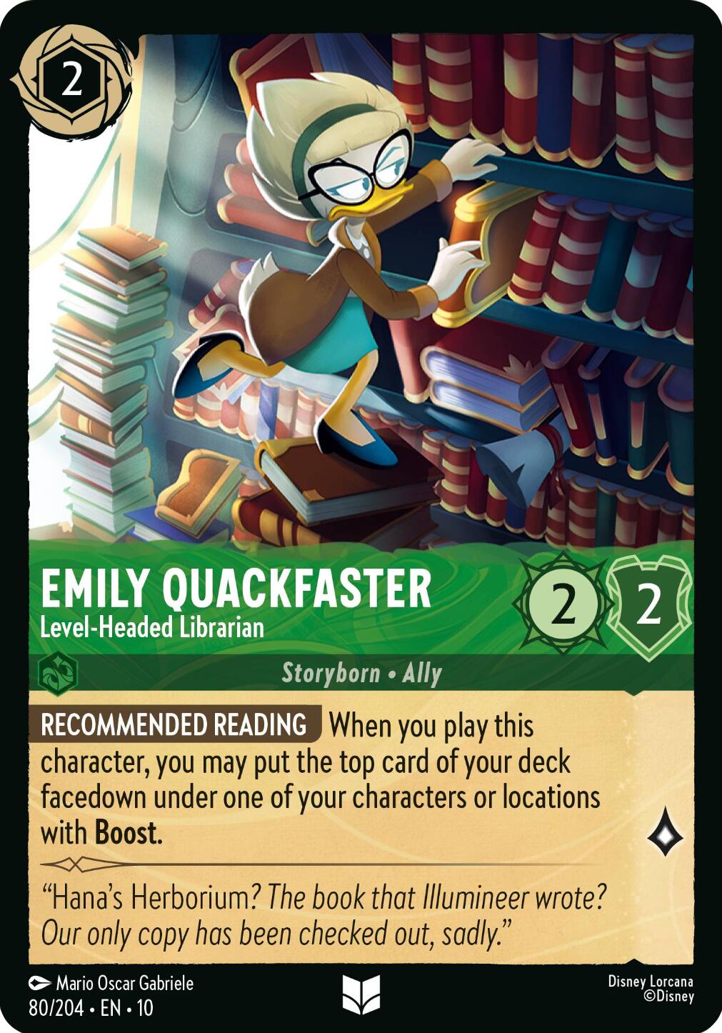 Emily Quackfaster - Level-Headed Librarian (80/204) [Whispers in the Well] | Gamers Paradise