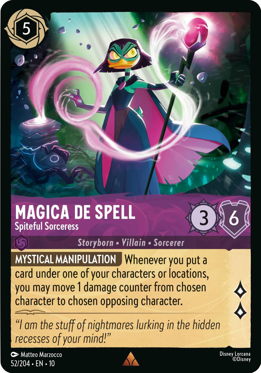 Magica De Spell - Spiteful Sorceress (52/204) [Whispers in the Well] | Gamers Paradise