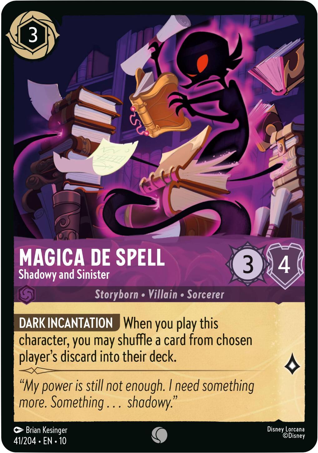 Magica De Spell - Shadowy and Sinister (41/204) [Whispers in the Well] | Gamers Paradise