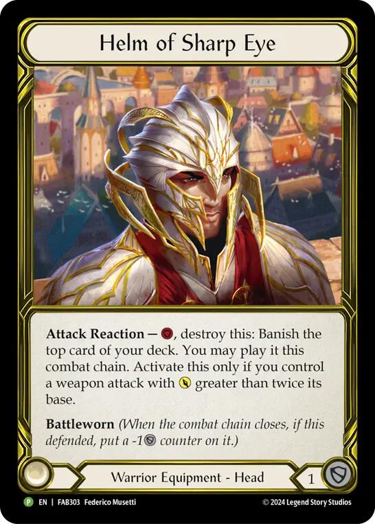 Helm of Sharp Eye (Golden) [FAB303] (Promo)  Cold Foil | Gamers Paradise