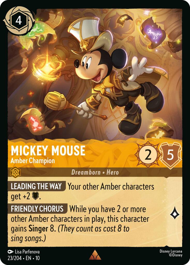 Mickey Mouse - Amber Champion (23/204) [Whispers in the Well] | Gamers Paradise