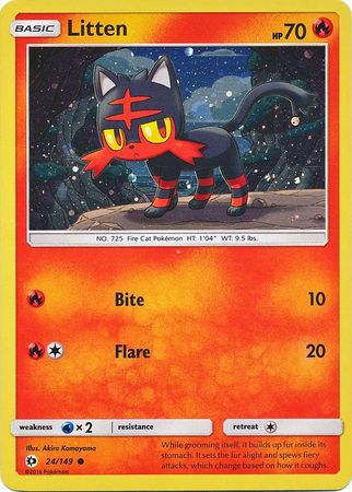 Litten (24/149) (Cosmos Holo) [Sun & Moon: Base Set] | Gamers Paradise
