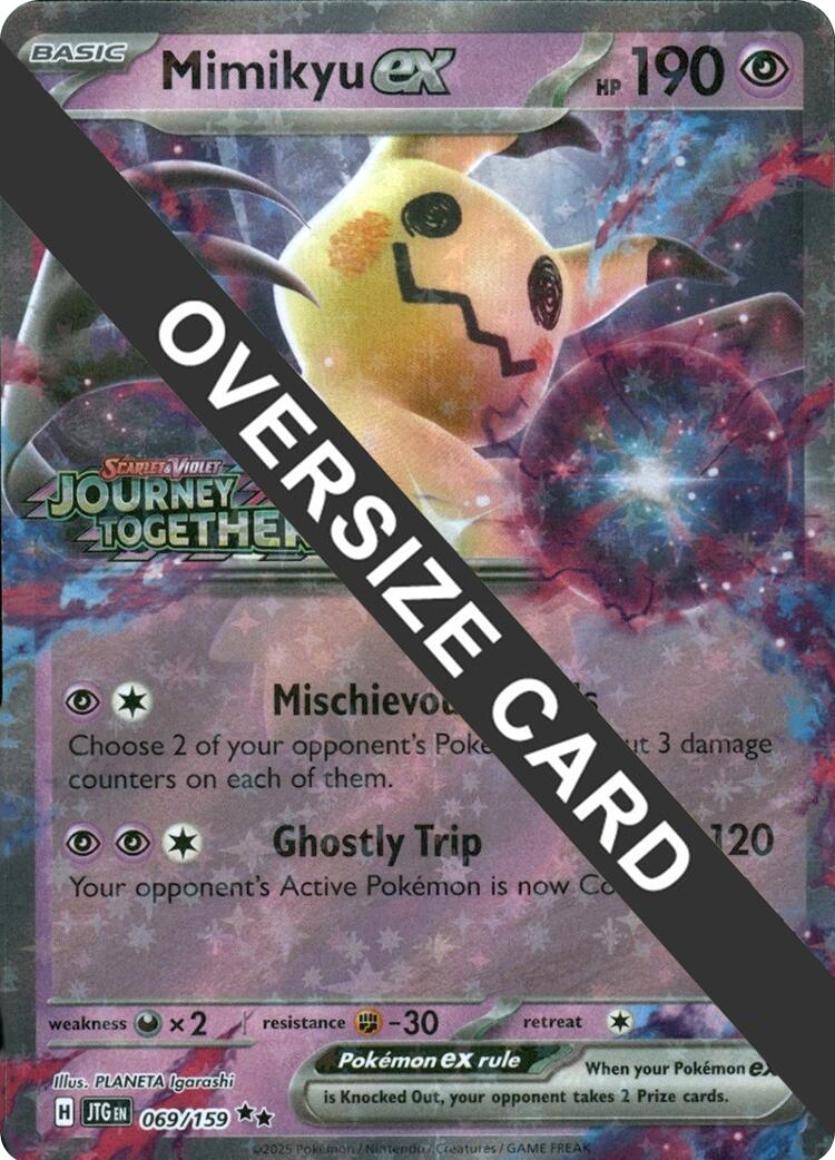 Mimikyu ex (069/159) (Journey Together Stamped) (Jumbo Card) [Miscellaneous Cards] | Gamers Paradise