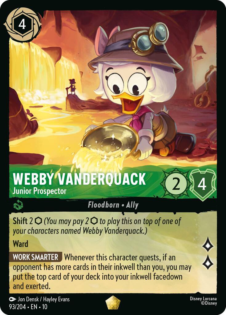 Webby Vanderquack - Junior Prospector (93/204) [Whispers in the Well] | Gamers Paradise