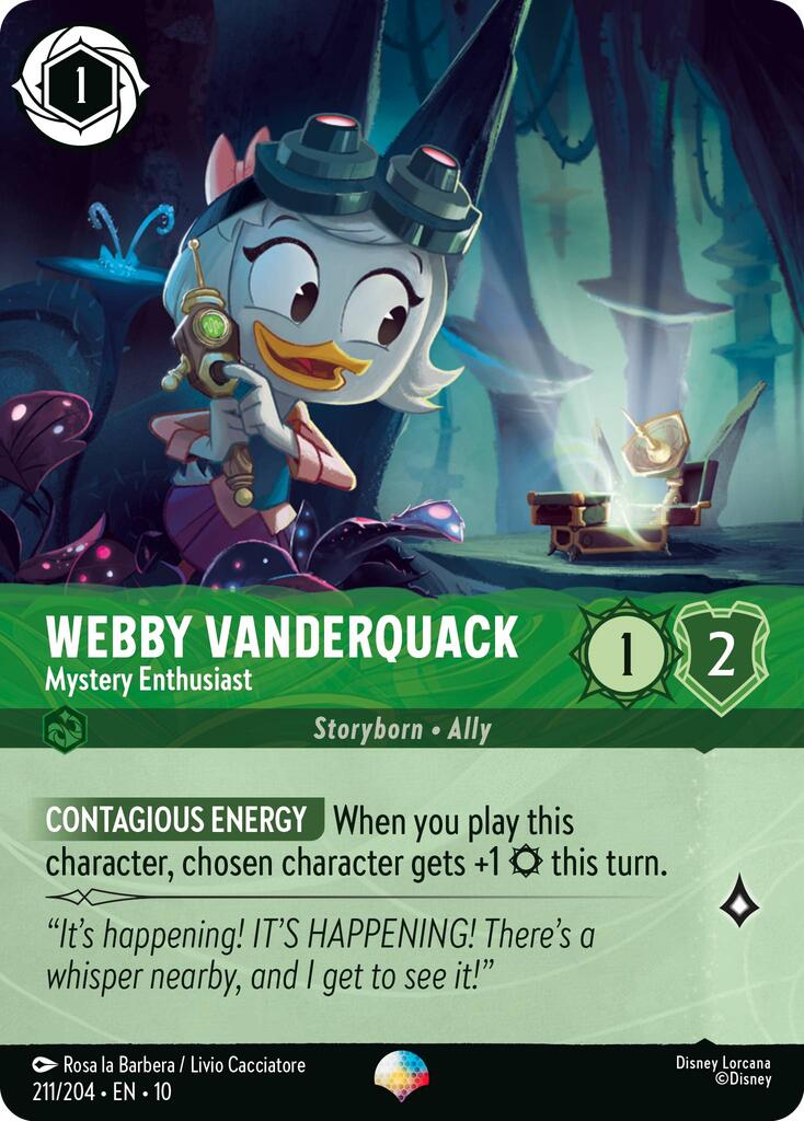 Webby Vanderquack - Mystery Enthusiast (Epic) (211/204) [Whispers in the Well] | Gamers Paradise