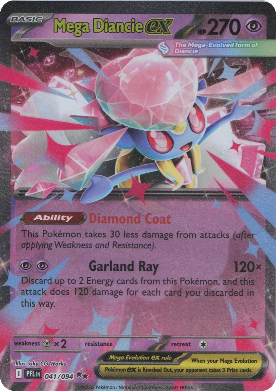 Mega Diancie ex (041/094) [Mega Evolution: Phantasmal Flames] | Gamers Paradise