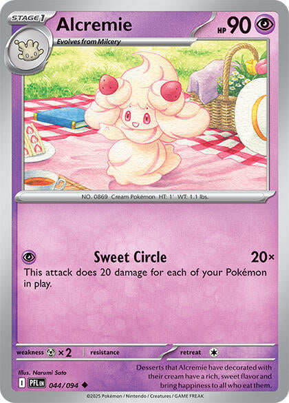 Alcremie (044/094) (Reverse Holo) [Mega Evolution: Phantasmal Flames] | Gamers Paradise