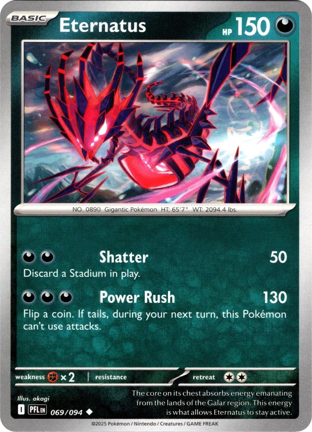 Eternatus (069/094) (Reverse Holo) [Mega Evolution: Phantasmal Flames] | Gamers Paradise