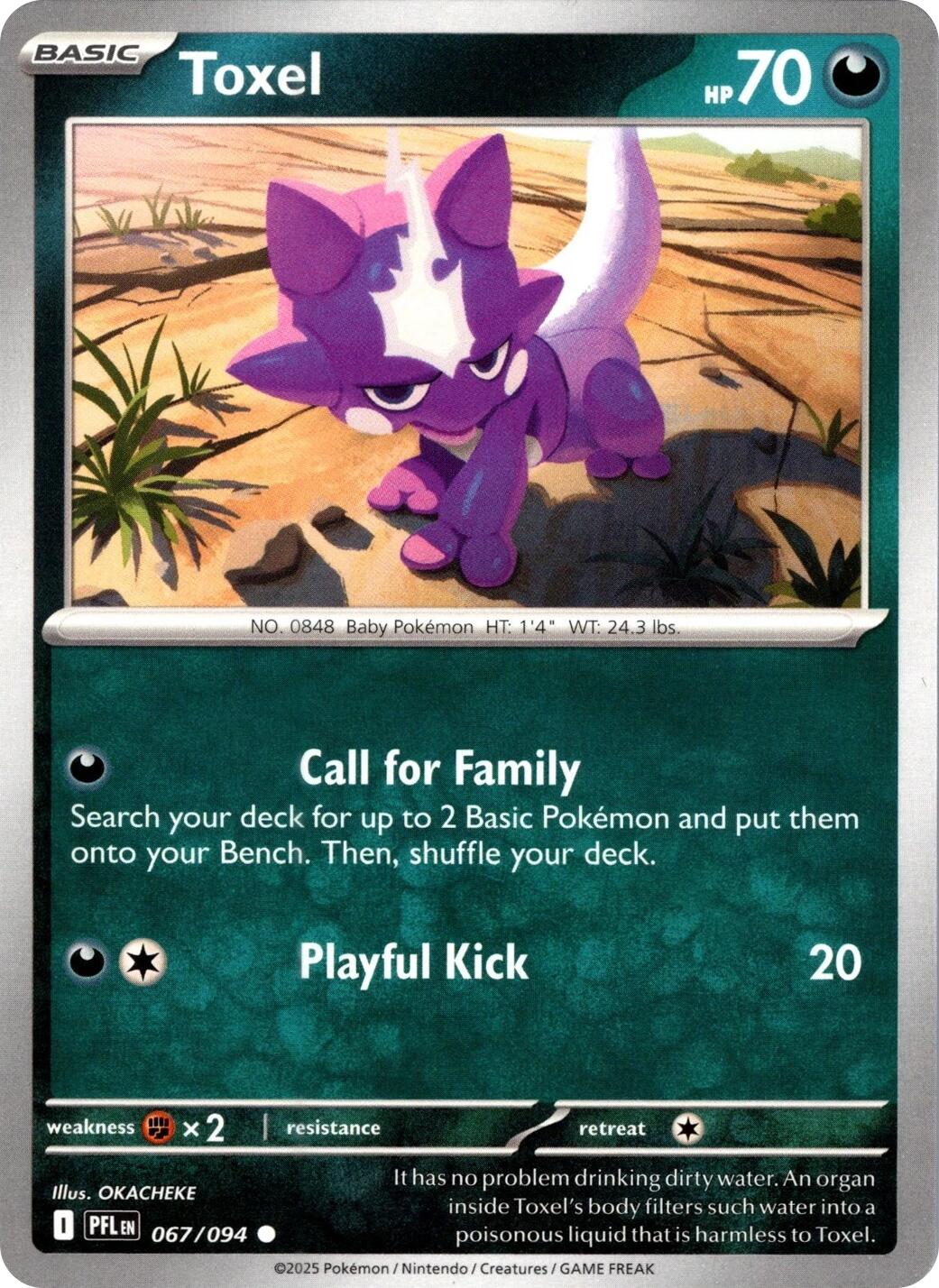 Toxel (067/094) (Reverse Holo) [Mega Evolution: Phantasmal Flames] | Gamers Paradise