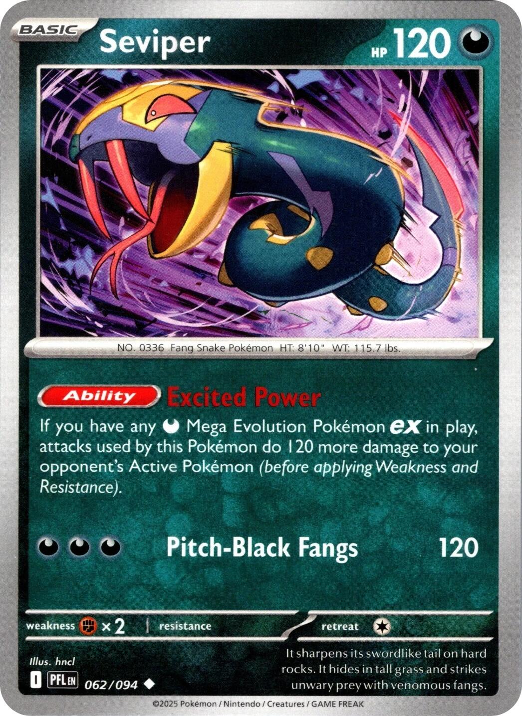 Seviper (062/094) [Mega Evolution: Phantasmal Flames] | Gamers Paradise