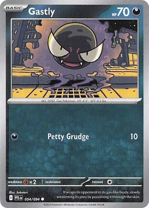 Gastly (054/094) (Reverse Holo) [Mega Evolution: Phantasmal Flames] | Gamers Paradise