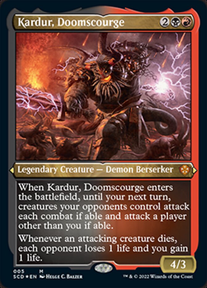 Kardur, Doomscourge (Foil Etched) [Starter Commander Decks] | Gamers Paradise