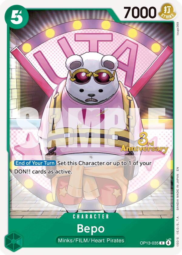 Bepo [Carrying On His Will: 3rd Anniversary Tournament Cards] | Gamers Paradise
