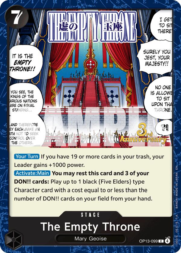 The Empty Throne [Carrying On His Will: 3rd Anniversary Tournament Cards] | Gamers Paradise