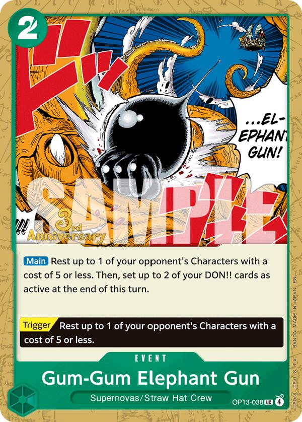 Gum-Gum Elephant Gun [Carrying On His Will: 3rd Anniversary Tournament Cards] | Gamers Paradise
