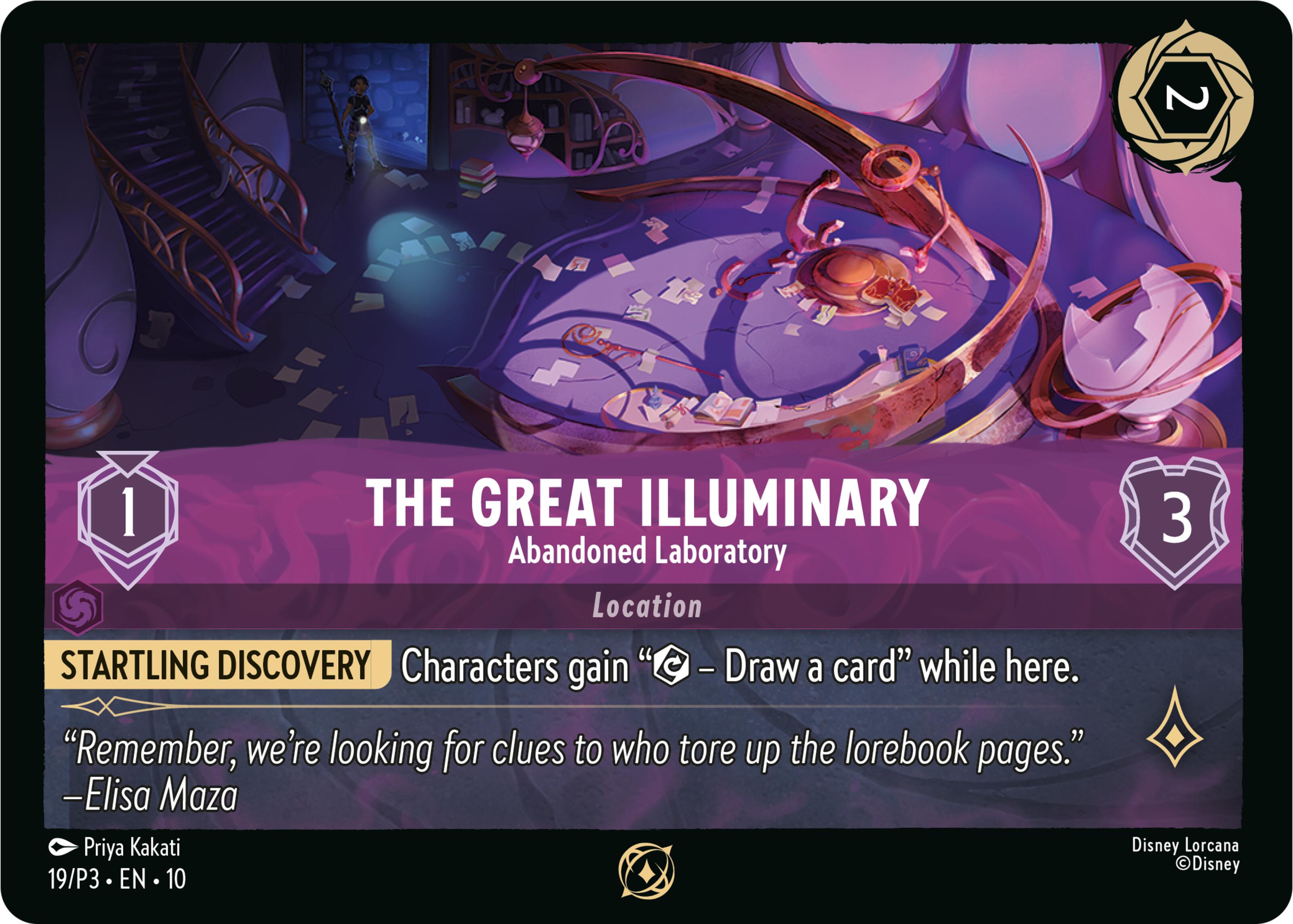 The Great Illuminary - Abandoned Laboratory (19) [Promo Cards] | Gamers Paradise