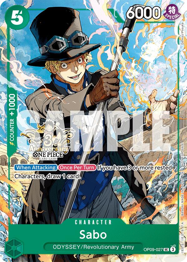 Sabo (OP09-027) (3rd Anniversary Tournament 3 Brothers Pack [Carrying On His Will: 3rd Anniversary Tournament Cards] | Gamers Paradise