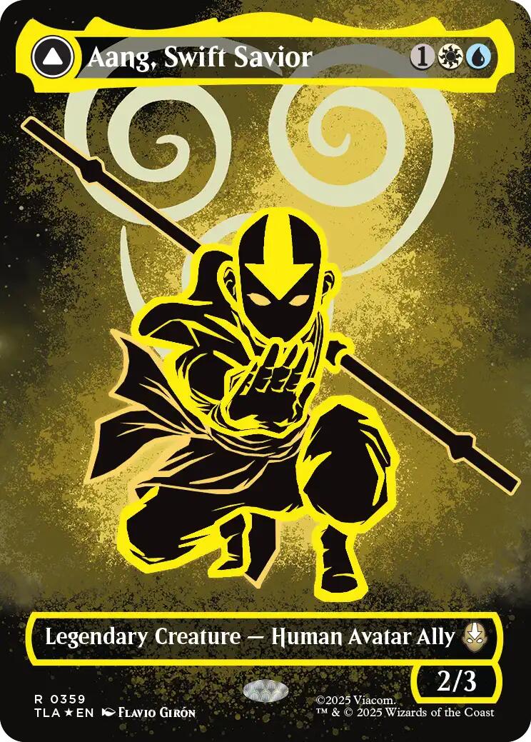 Aang, Swift Savior (Borderless) (Neon Ink Foil) [Avatar: The Last Airbender] | Gamers Paradise