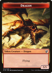 Heart-Piercer Manticore // Dragon Double-Sided Token [Commander 2019 Tokens] | Gamers Paradise