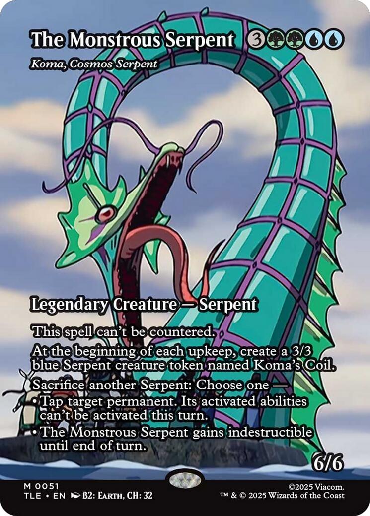 The Monstrous Serpent - Koma, Cosmos Serpent (Borderless) [Avatar: The Last Airbender: Eternal-Legal] | Gamers Paradise