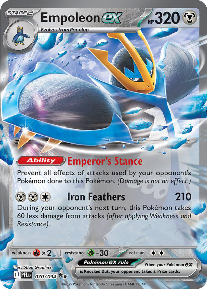 Empoleon ex (070/094) [Mega Evolution: Phantasmal Flames] | Gamers Paradise