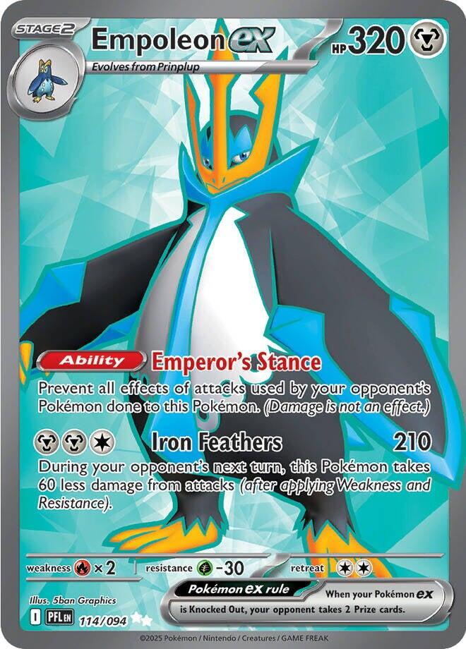 Empoleon ex (114/094) [Mega Evolution: Phantasmal Flames] | Gamers Paradise
