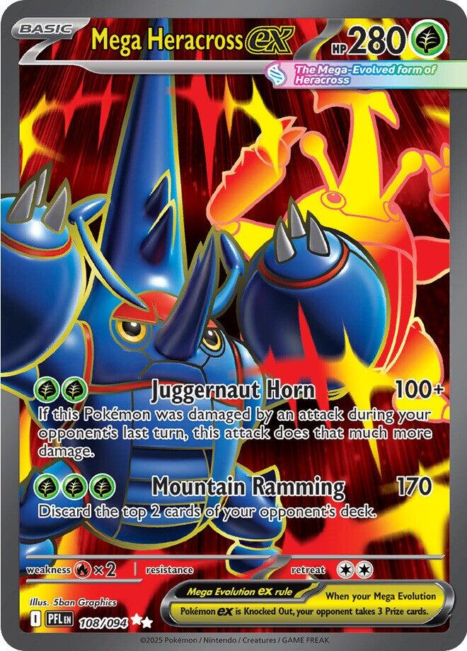Mega Heracross ex (108/094) [Mega Evolution: Phantasmal Flames] | Gamers Paradise