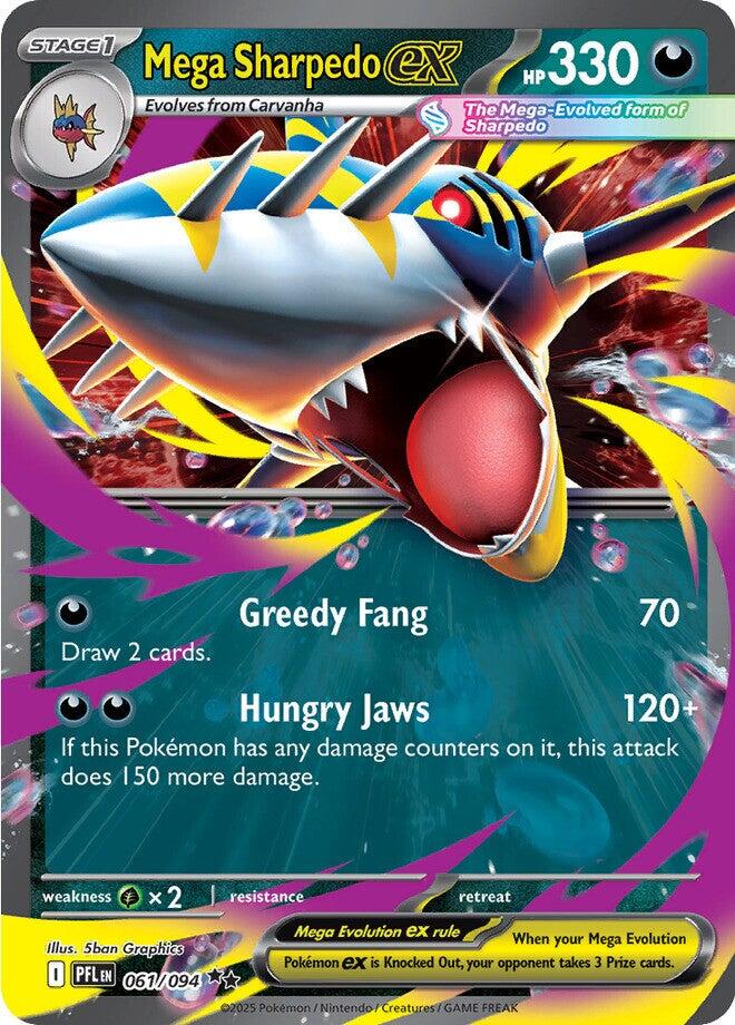 Mega Sharpedo ex (061/094) [Mega Evolution: Phantasmal Flames] | Gamers Paradise