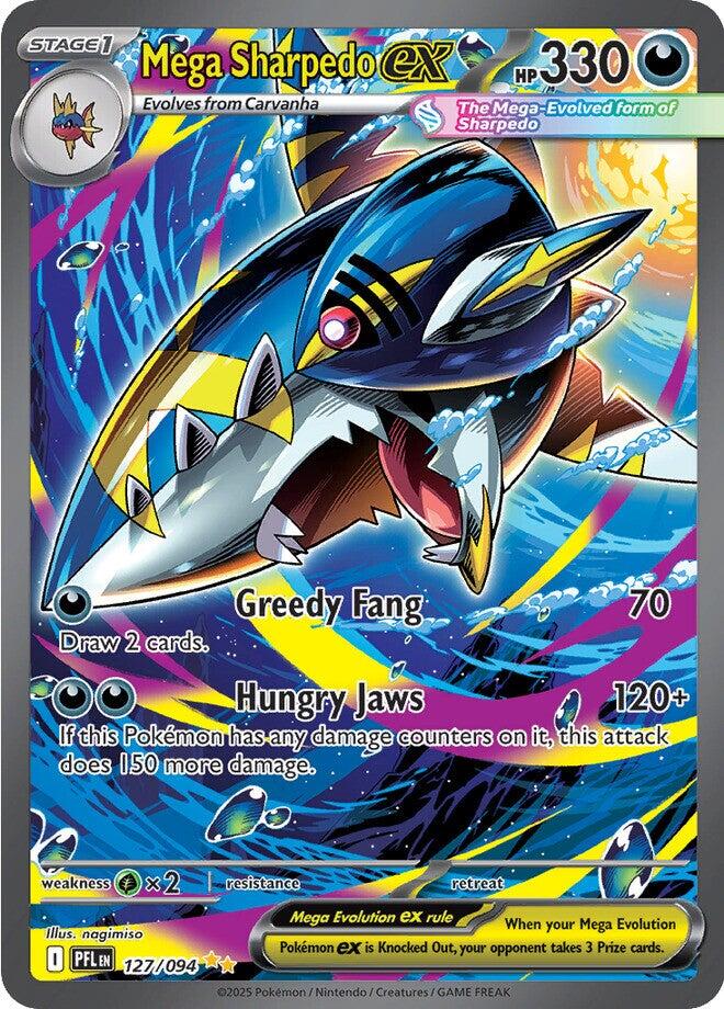 Mega Sharpedo ex (127/094) [Mega Evolution: Phantasmal Flames] | Gamers Paradise