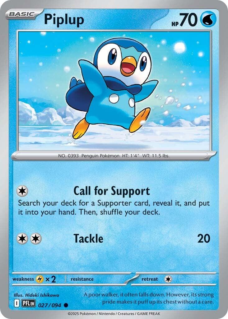 Piplup (027/094) [Mega Evolution: Phantasmal Flames] | Gamers Paradise