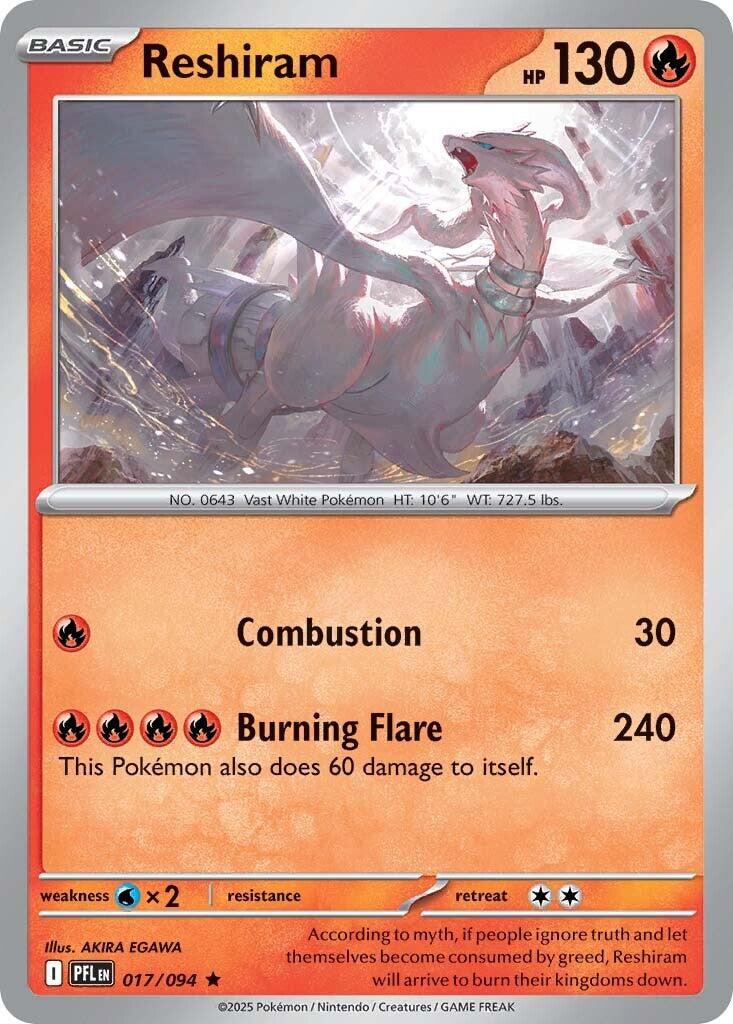 Reshiram (017/094) [Mega Evolution: Phantasmal Flames] | Gamers Paradise