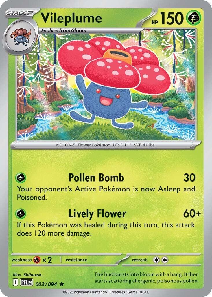 Vileplume (003/094) [Mega Evolution: Phantasmal Flames] | Gamers Paradise