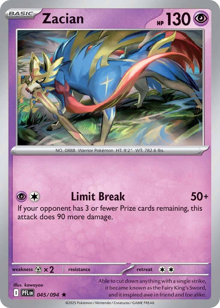 Zacian (045/094) [Mega Evolution: Phantasmal Flames] | Gamers Paradise