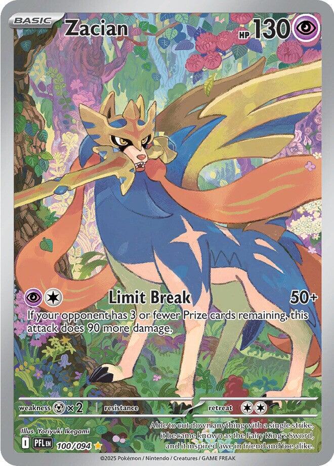 Pokemon Phantasmal Flames Illustration Rare Zacian #100 Pokemon Phantasmal Flames Illustration Rare Zacian #100