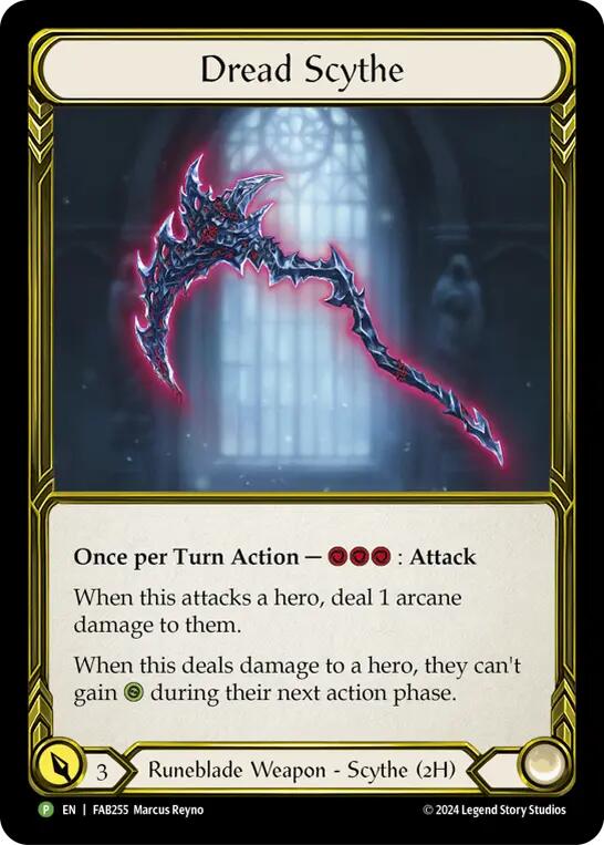Dread Scythe (Golden) [FAB255] (Promo)  Cold Foil | Gamers Paradise