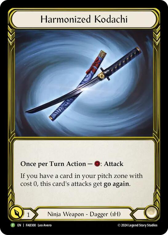 Harmonized Kodachi (Golden) [FAB300] (Promo)  Cold Foil | Gamers Paradise