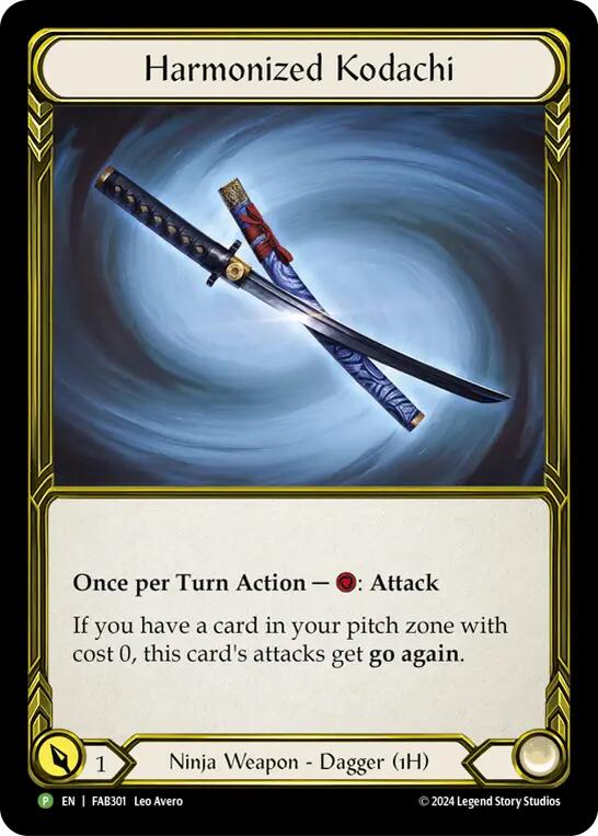 Harmonized Kodachi (Golden) [FAB301] (Promo)  Cold Foil | Gamers Paradise