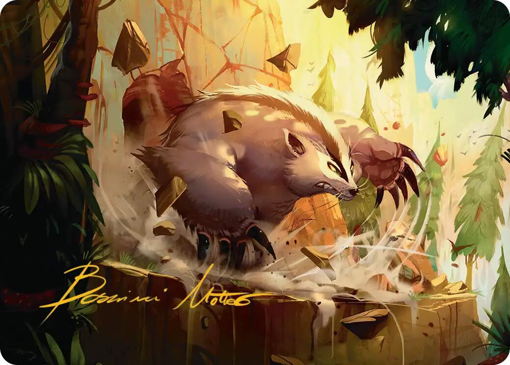 Badgermole Art Card (Gold-Stamped Signature) [Avatar: The Last Airbender Art Series] | Gamers Paradise