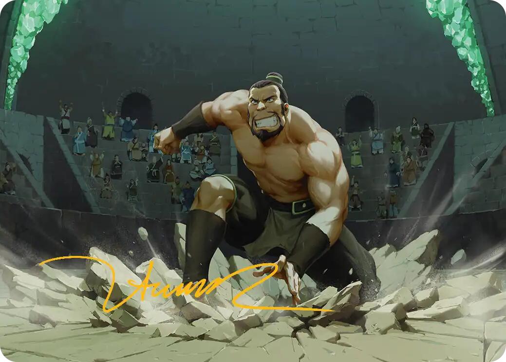 The Boulder, Ready to Rumble Art Card (Gold-Stamped Signature) [Avatar: The Last Airbender Art Series] | Gamers Paradise