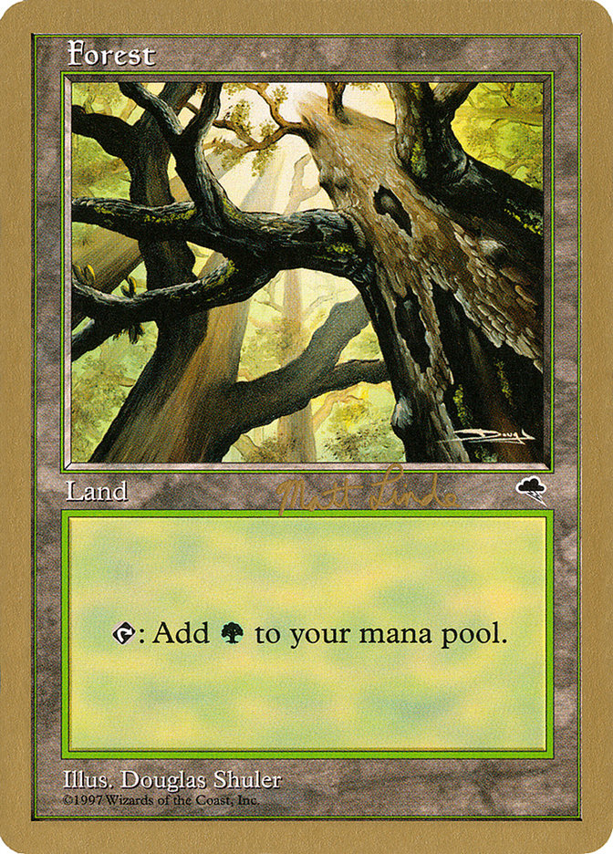 Forest (ml347a) (Matt Linde) [World Championship Decks 1999] | Gamers Paradise