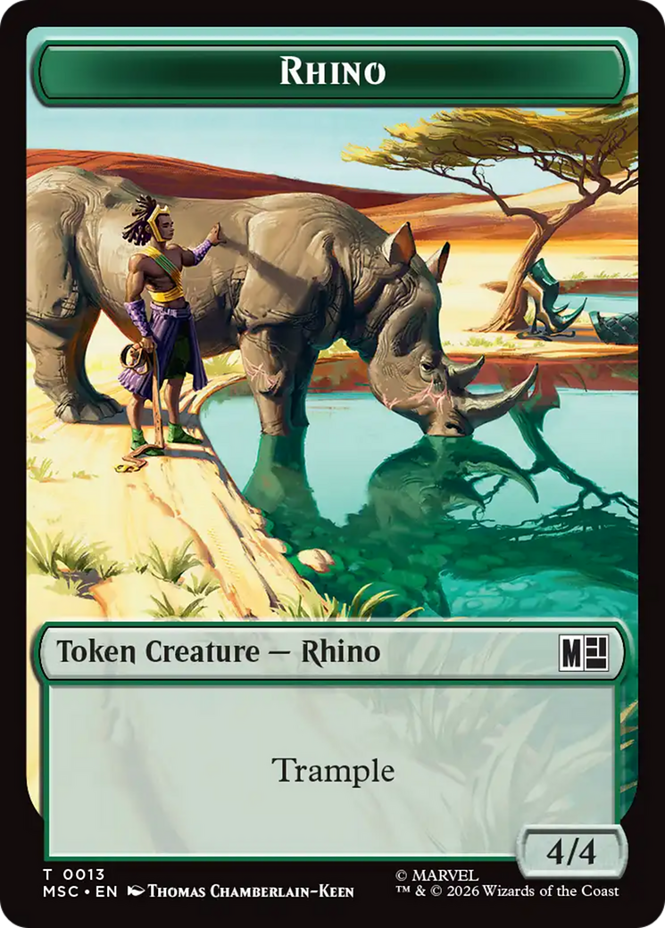 Bird // Rhino Double-Sided Token [Marvel Super Heroes Commander Tokens] | Gamers Paradise