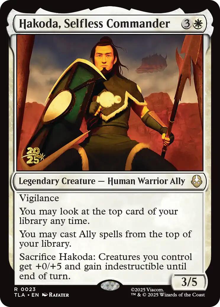 Hakoda, Selfless Commander [Avatar: The Last Airbender Prerelease Cards] | Gamers Paradise