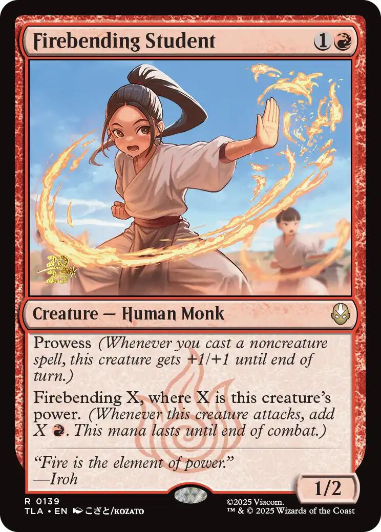 Firebending Student [Avatar: The Last Airbender Prerelease Cards] | Gamers Paradise