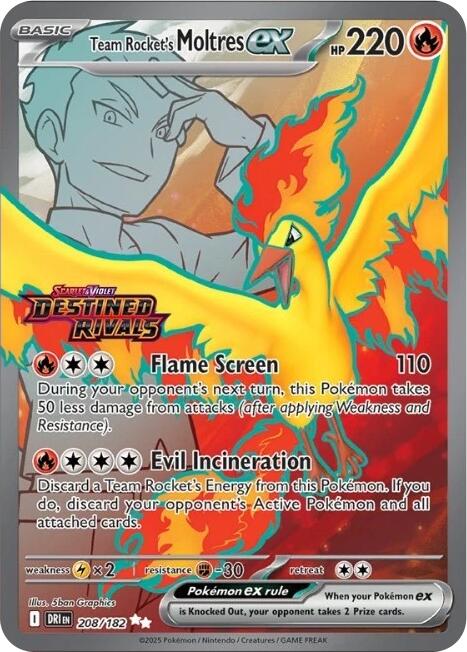 Team Rocket's Moltres ex (208/182) (Destined Rivals Stamp) [Miscellaneous Cards] | Gamers Paradise