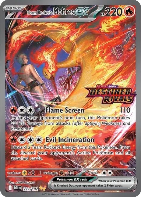 Team Rocket's Moltres ex (229/182) (Destined Rivals Stamp) [Miscellaneous Cards] | Gamers Paradise