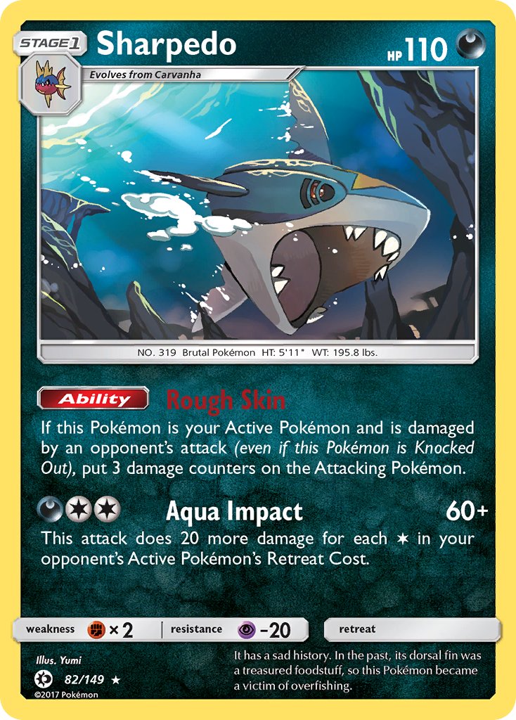 Sharpedo (82/149) (Cosmos Holo) (Blister Exclusive) [Sun & Moon: Base Set] | Gamers Paradise