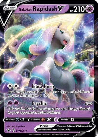 Galarian Rapidash V (SWSH111) (Jumbo Card) [Sword & Shield: Black Star Promos] | Gamers Paradise